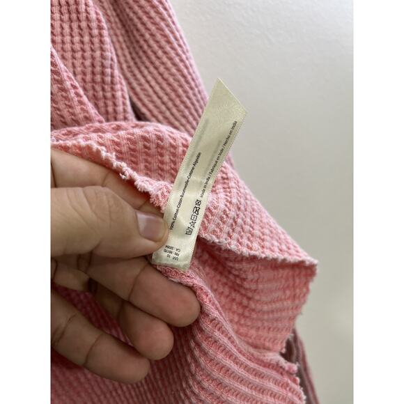 Y2K Free People FP One Colt Waffle Knit Henley S Bohemian Thermal Festival - Picture 8 of 14